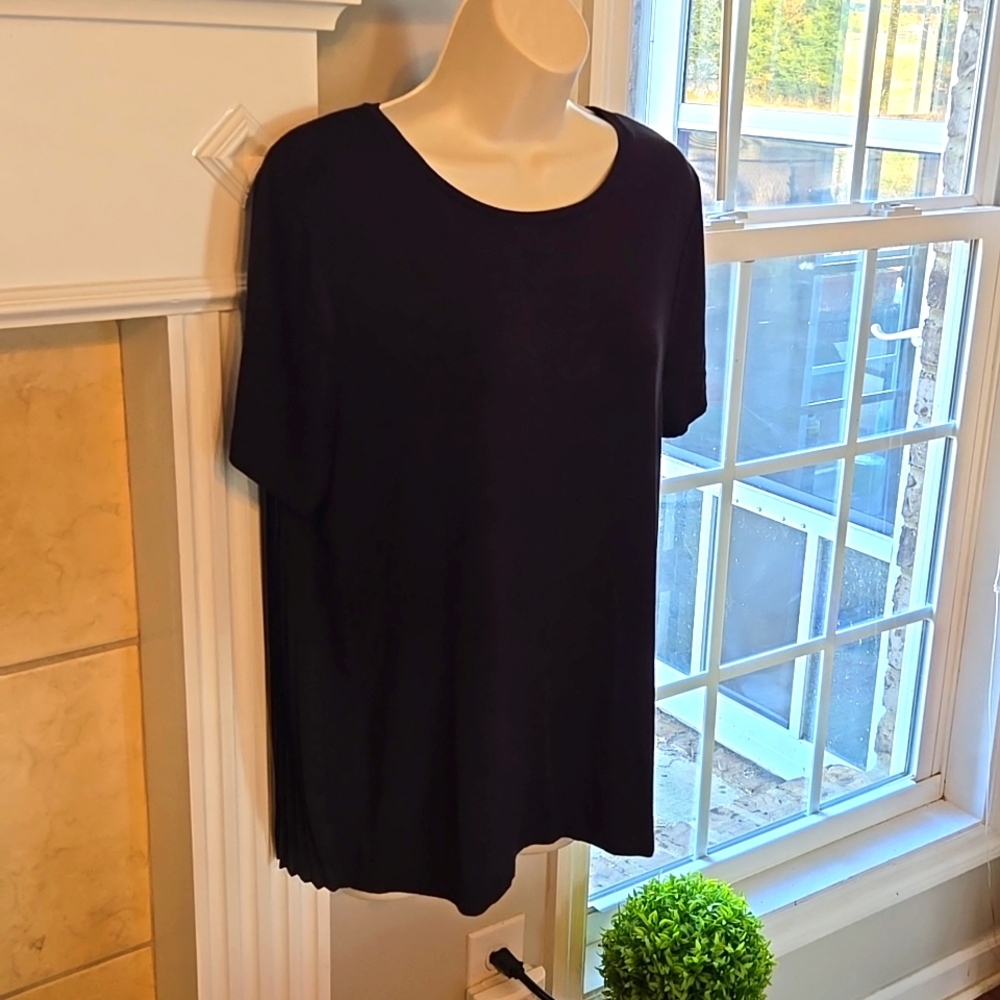 XL (?) Black blouse short sleeves
